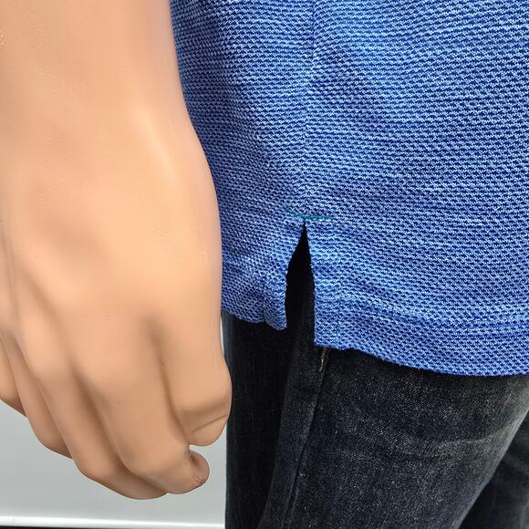 Tommy Bahama Island Zone Polo Palmetto Paradise Shirt Men L Blue Tencel Coolmax - Picture 7 of 12